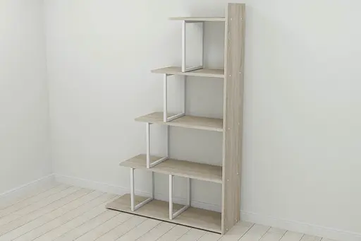 Этажерка Ferrum-decor Стелла 1600x1020x300 Белый металл ДСП Дуб Сонома (FRD-103469)