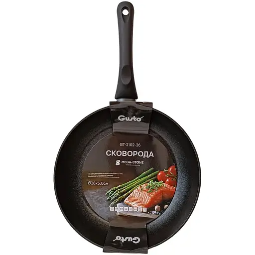 Сковорода Gusto GT-2102-20 покрытие Mega-Stone 20х4.3 см (77327)