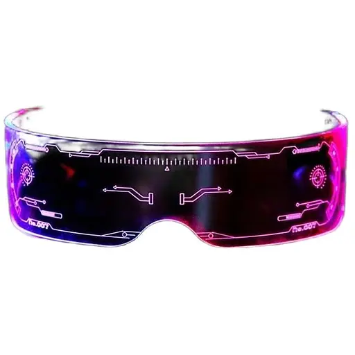 Окуляри неонові в стилі Кіберпанк LED підсвічування