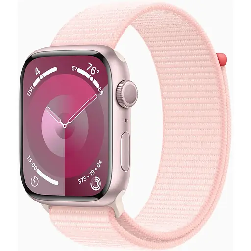 Apple Watch Series 9 GPS 45mm Pink Aluminium with Light Pink Sport Loop MR9J3
