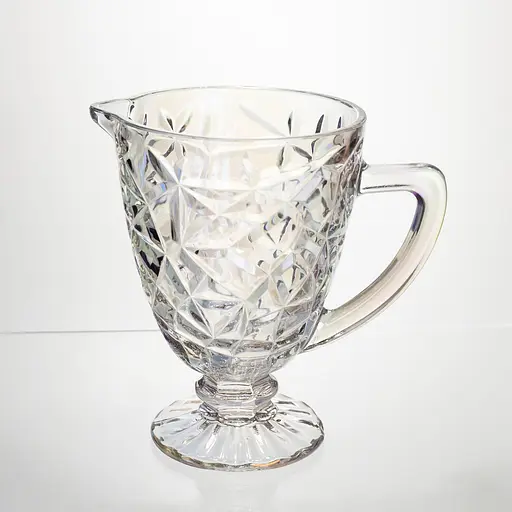 Кувшин стеклянный для компота 1.2 л ребристый фигурный графин для лимонада мохито сангрии напитков Yiwu HP-19-171 - фото 1