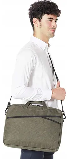 Сумка портфель для ноутбука 15.6 дюймів Amazon Basics сіра sum0028782 - фото 2