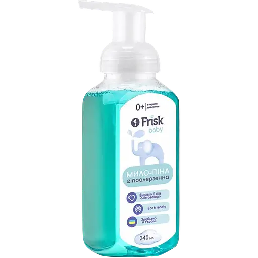 Набор Frisk Baby: гель для стирки детских вещей 3 л + мыло-пена 240 мл + кондиционер-ополаскиватель для детских вещей 1 л - фото 3