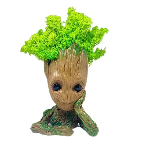 Кашпо горшочек со стабилизированным мхом Грут Groot G1