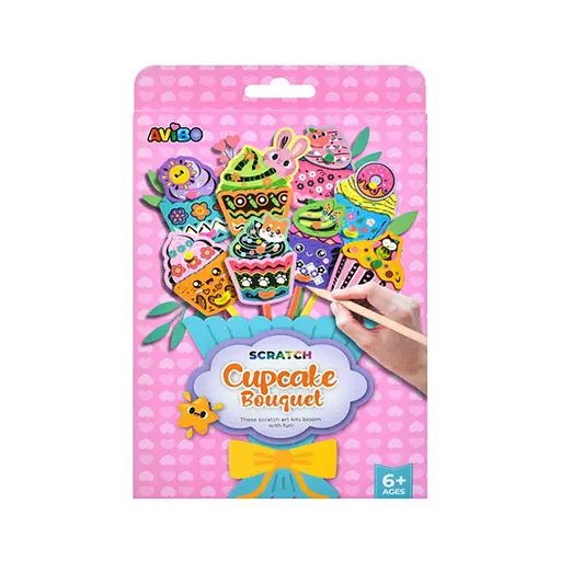 Детский набор для творчества "Скретч-арт букет" Bambi A1102-3(Pink) - фото 1