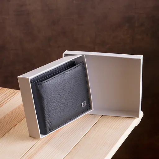 Мужской кожаный кошелек (ST108) ST Leather 12х9х3 см acs0015186 - фото 10