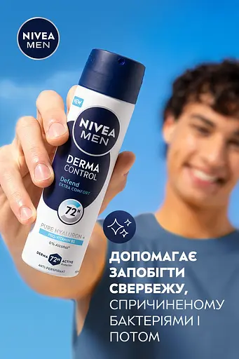 Антиперспирант Nivea Men Дерма контроль. Защита и экстракомфорт спрей 150 мл - фото 6