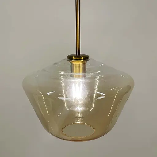 Підвісний світильник з янтарним плафоном 30х20 см | Арт. 0535 A/1 amber | Line F - фото 5