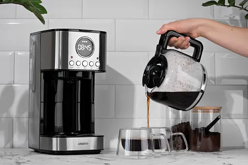 ARDESTO Кофеварка капельная Steel Collection FCM-D3200, 1,5 л, молотый кофе, серебристая - фото 4