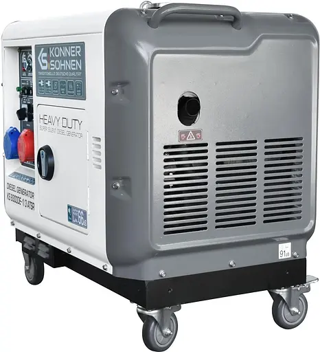 Генератор Синхронний KonnerSohnen KS 9300DE-1/3 ATSR,230/400В,6.5/6.0кВт,7.5/7.0кВт,1/3Фази, АВР(ATS), електростартер, 168кг / 7000 Вт / Дизель (KS93 - фото 3