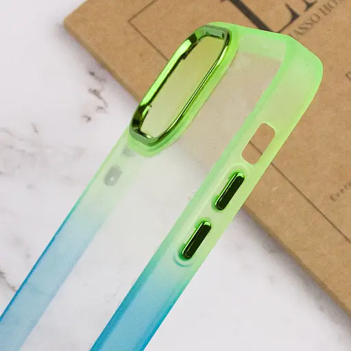 Чохол Epik TPU+PC Fresh sip series для Apple iPhone 14, 6.1 Бірюзовий/Лимонний - фото 4