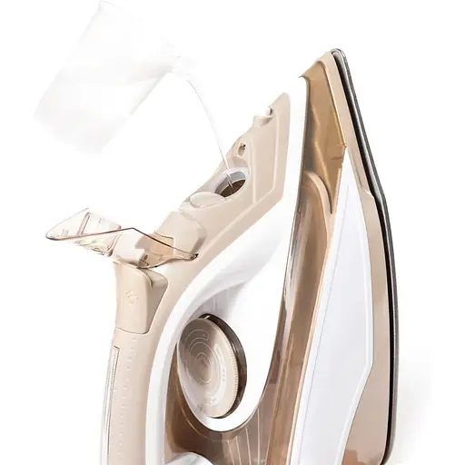 Утюг Holmer HIТ-2642, Beige, 2600W, тефлон, паровой удар 140 г/мин, постоянная подача пара 40 г/мин, вертикальное отпаривание, очистка от накипи, антикапля - фото 3