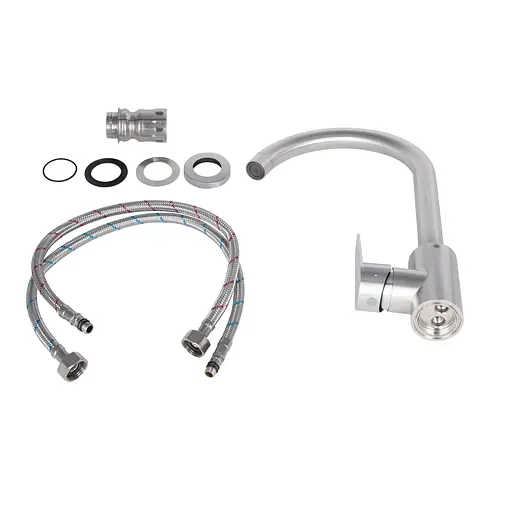 Змішувач для кухні Lidz Vida 04U-SFS Никель - фото 3