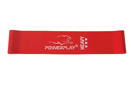 Гумка для фітнесу PowerPlay 4114 Mini Power Band Heavy 1.2 мм Червона (11 кг) (PP_4114_Red_Heavy) - фото 2