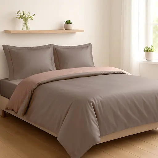 Комплект постільної білизни Полуторний Duet 150х200 см Beige/Mocha SOHO pbe0050797