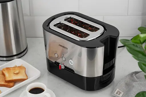 Тостер Ardesto Steel Collection T-K210 1000 Вт метал+пластик сріблясто-чорний - фото 4