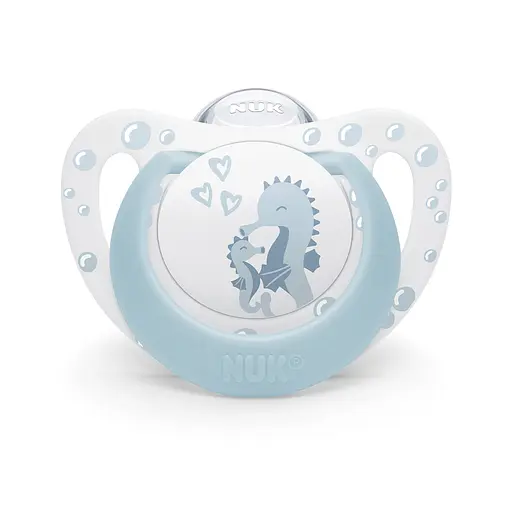 Пустушка Nuk First Choice силікон розмір 1 0-6 міс. ведмідь морський коник 2 шт. (2596138) - фото 3