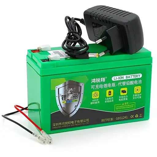 Аккумуляторна батарея літієва 12 V 14A с елементами Li-ion 18650 (150X65X94) вага 966 грамм + зарядний пристрій 12,6V 2A