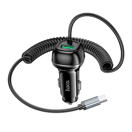 Адаптер автомобильный Hoco Rank Car charger Z58B (Type - C Cable set) | - фото 1