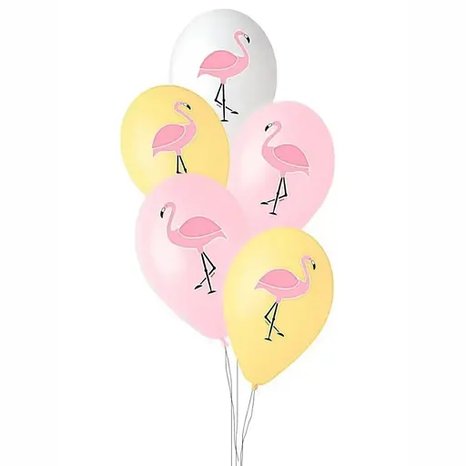 Шарик воздушный латексный с принтом 30 см (25) Фламинго, IDEA7-PB-54 - фото 5