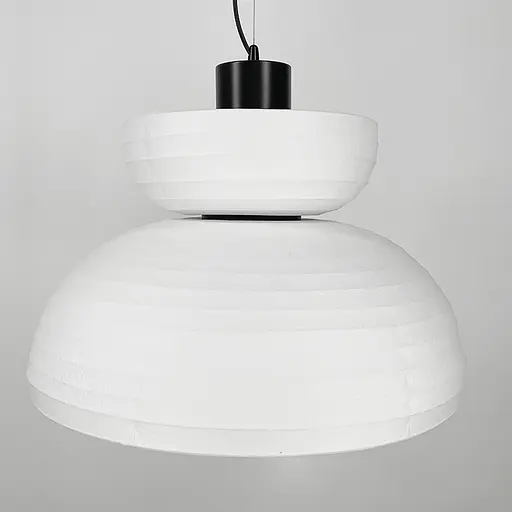 Люстра у чорному корпусі з білим абажуром Ø 60 см | Арт. PL 053-600 | Line F - фото 7