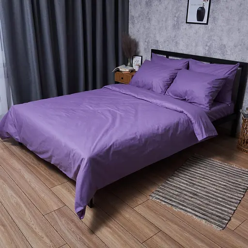 Комплект постельного белья Moon&Star Бязь Gold Люкс Violet Charm Евро 200х220 наволочки 2х40х60 - фото 1