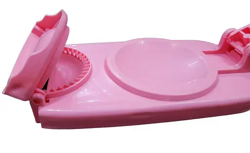 Пресс форма прибор для лепки приготовления вареников Розовая - фото 2