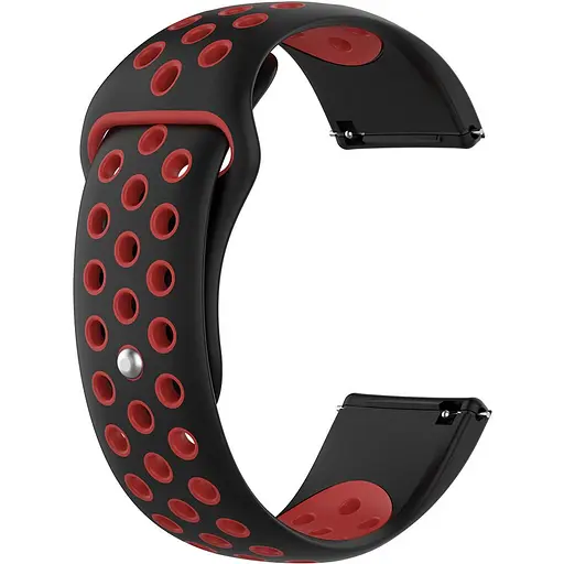 Ремешок для часов Boorui Nike design bracelet Universal, 20 мм, Black with red (с кнопкой)