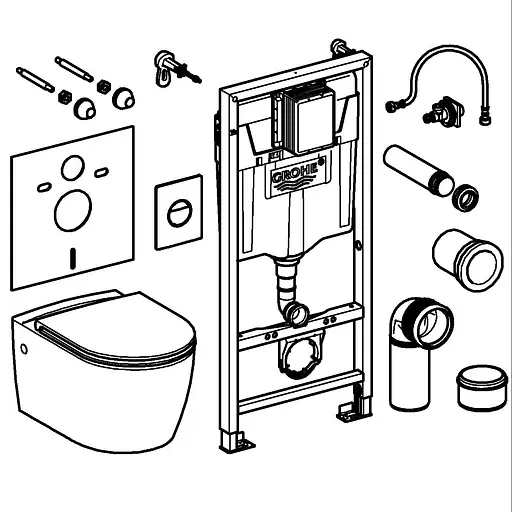 Комплект инсталляции Grohe + унитаз Solido 103846SH00 - фото 10