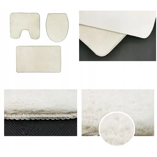 Комплект килимків Kontrast Oslo Creamy для ванної та туалету 3 шт. молочный - фото 2