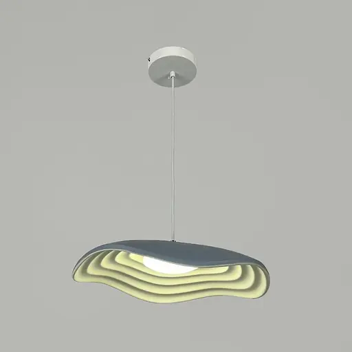 Подвесной светильник-цветок в серо-белом корпусе Ø 40х10 см | Line F | Ст. SGA31-280 Grey+White - фото 5