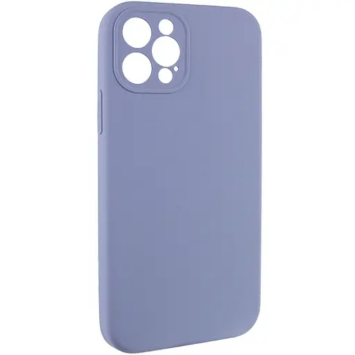 Чехол Silicone Case Full Camera Protective AA NO LOGO для Apple iPhone 12 Pro Max 6.7 Серый/Lavender Gray - фото 2
