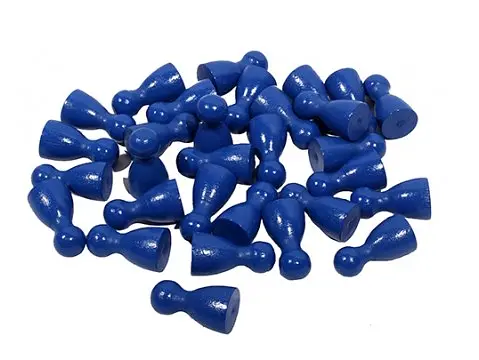 Аксесуар Фішка дерев'яна синя для настільних ігор 2.5 см поштучно (Р00510) - фото 4