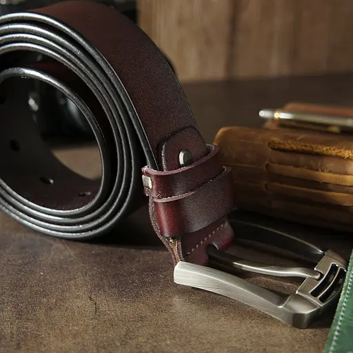 Ремінь шкіряний Vintage чоловічий 115х3,6 см acs0016124 - фото 6