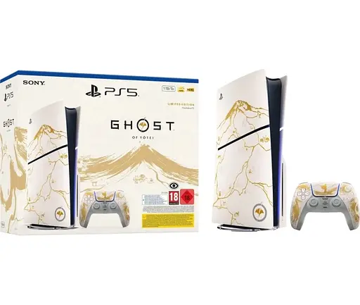 Игровая приставка Sony PlayStation 5 Slim `Ghost of Yotei Limited Edition с Blu-ray приводом + игра Ghost of Yotei (код активации) - фото 1