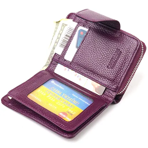 Кожаный женский кошелек Canpellini 9.5х13.2х3 см acs0025110 - фото 4
