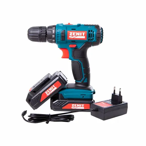 Шурупокрут-дриль акумуляторний Zenit ЗША-12 М Li 12В 2х1.3 А/год 28 Нм 0-350 1300 об/хв 1.1 кг кейс - фото 2