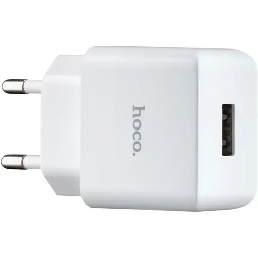Мережевий зарядний пристрій Hoco C106A Leisure single port charger ( EU ) Білий - фото 1