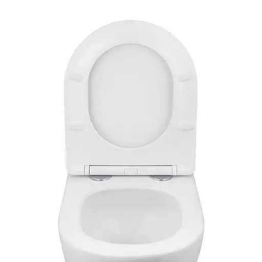 Унитаз подвесной Kroner Harz WHI483632 TORNADO безободковый с сиденьем (KH483632WHIT), Белый - фото 6