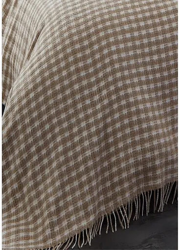 Плед-покривало Cotton TURComFor бавовна бежево-білий двоспальний 180х230 см TC303376066 - фото 3