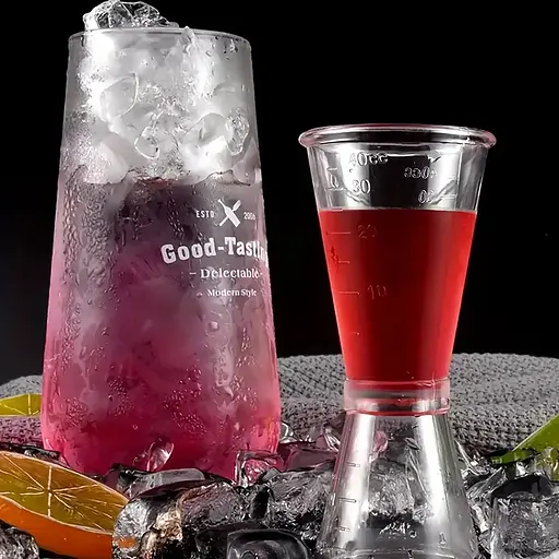 Джигер мірна склянка 40/20 мл для бармена пластиковий, мірник для бару, Kitchen Master 87561 - фото 6