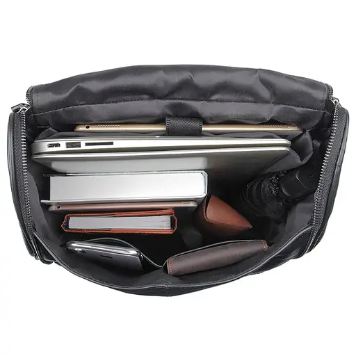 Кожаный городской рюкзак для ноутбука John McDee 30.5х40.5х12 см sum0028440 - фото 6