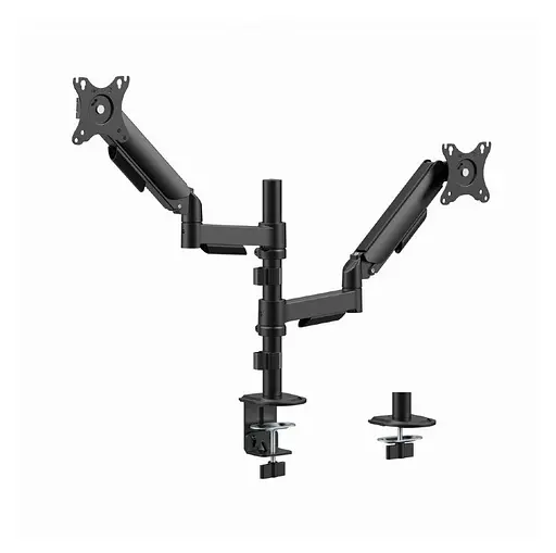Кронштейн настільний для 2 моніторів Gembird MADA2P02 17-32 дюйми Black - фото 1
