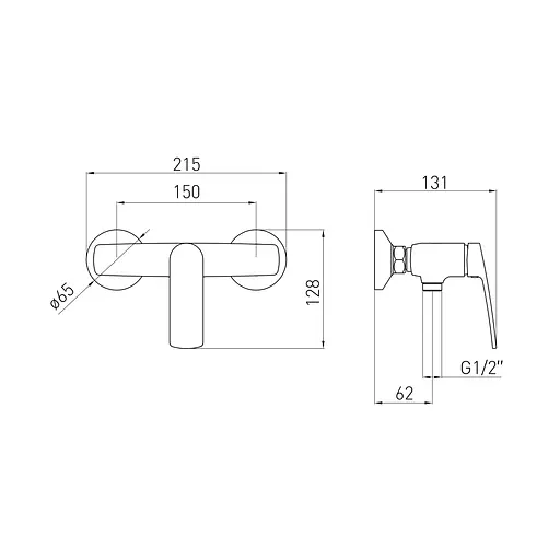 Змішувач для душа de la noche Volle Cante 1512.101004 Чорний матовий - фото 2