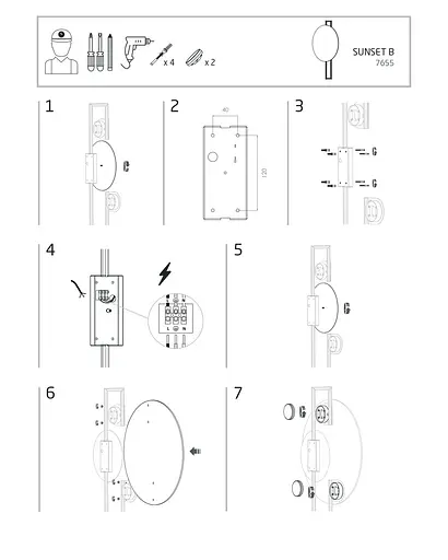Настінний світильник Nowodvorski 7655 Sunset B - фото 4