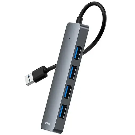 Переходник HUB Baseus UltraJoy Series Lite 4-Port (USB-A to 4xUSB3.0+Type-C) (1m) (B0005280B811-02) Space Grey - фото 4