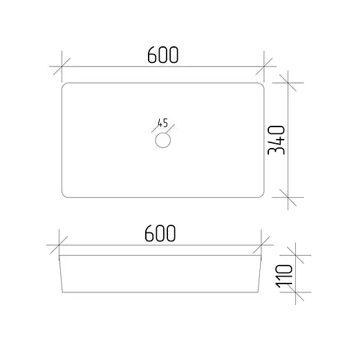 Умивальник VBI Triest white накладний VBI-012700, Білий - фото 7