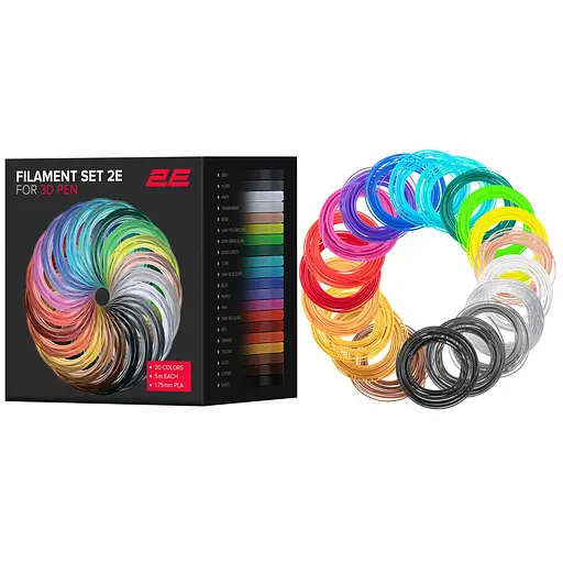 Картридж для 3D ручки PLA 1.75мм 20шт микс 5м 2E teh0015795 - фото 2