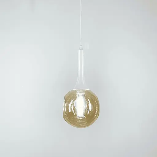 Світильник в білому корпусі з відкритим янтарним плафоном | Арт. 11810/1 WT+AM | Line F - фото 3