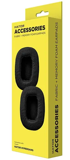 Амбушюри Fabric+memory foam до HATOR Hypergang HTA-805/810/830/840/850 Black 2шт. (ACC-106) - фото 2